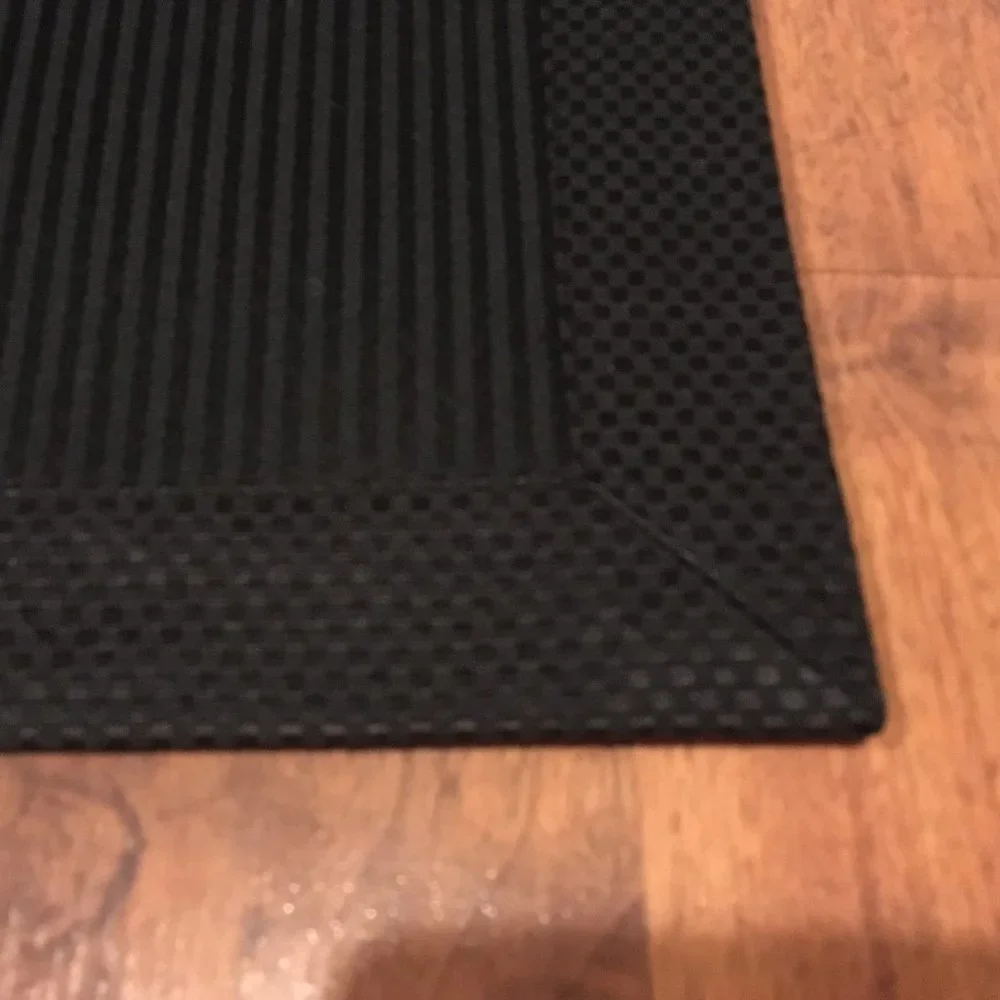 Placemat and Napkin Set - Black - Set of Four (4)